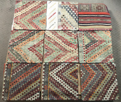 Wholesale - Bulk orders - Turkish Kilim Cushions 16x16 - Nine Cushions