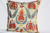 Silk Suzani Pillow 18x18, Suzani Silk on Silk Embroidered Cushion Cover 18x18