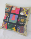 Suzani Pillow, Suzani Patchwork Pillow Cushion Cover 16"x16" decorative throw