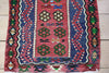 Antique Turkish Kilim Rug 2x4, Geometric Kilim Rug 2.7x4.5