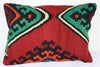 Turkish Kilim Lumbar Pillow 21x14, Kilim Rug Lumbar Cushion Cover