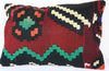 Turkish Kilim Lumbar Pillow 19x12, Kilim Rug Lumbar Cushion Cover